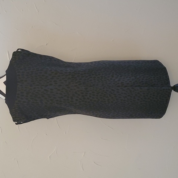 Michael Kors Black & Gray Leapard Print Lined Dress Med NWT - Picture 5 of 10